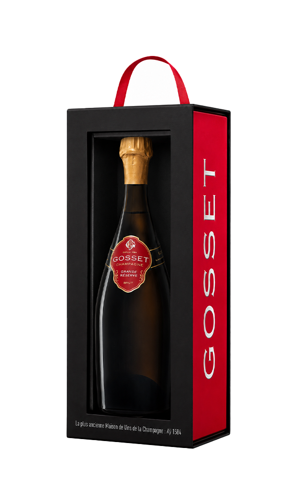 CHAMPAGNE GOSSET, BLACK AND RED GIFT BOX 1 BTL